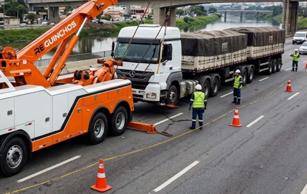 Guincho para caminhão carregado e bitrem na Penha