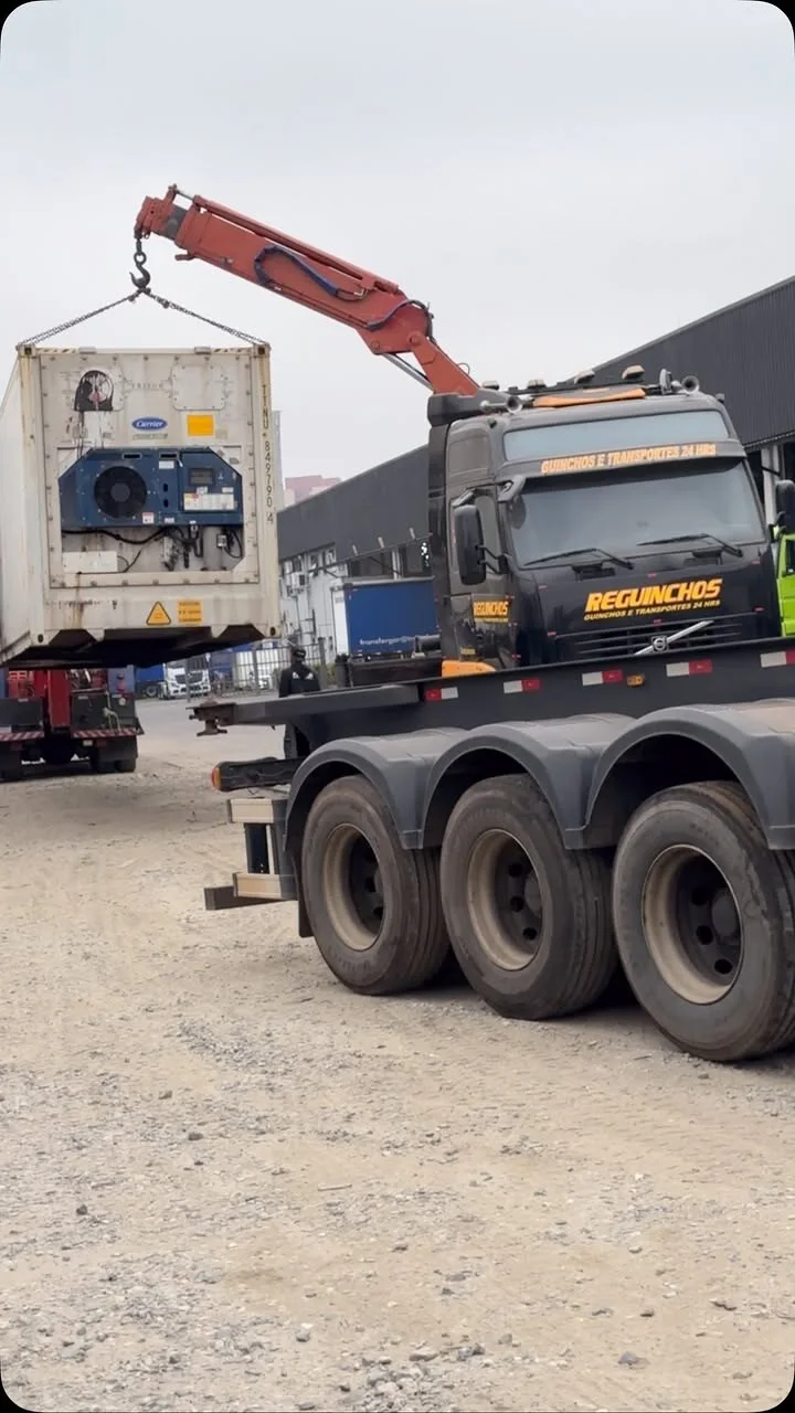 Guincho pesado para carreta refrigerada